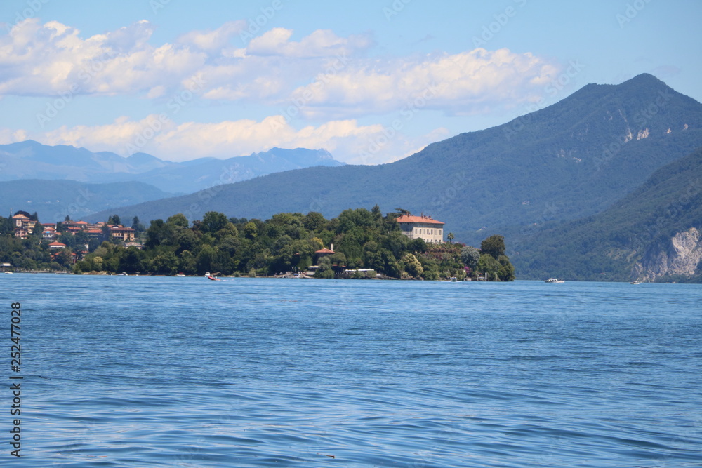 View to Pallanza Verbania at Lake Maggiore, Piedmont Italy