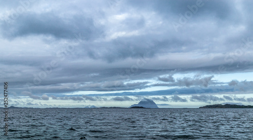 sea and landscape with stee...