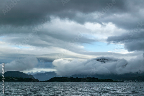 sea and landscape with stee...