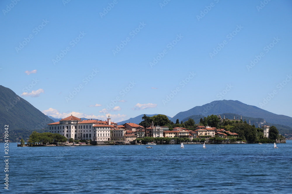 Isola Bella at Lake Maggiore view from Stresa, Piedmont Italy