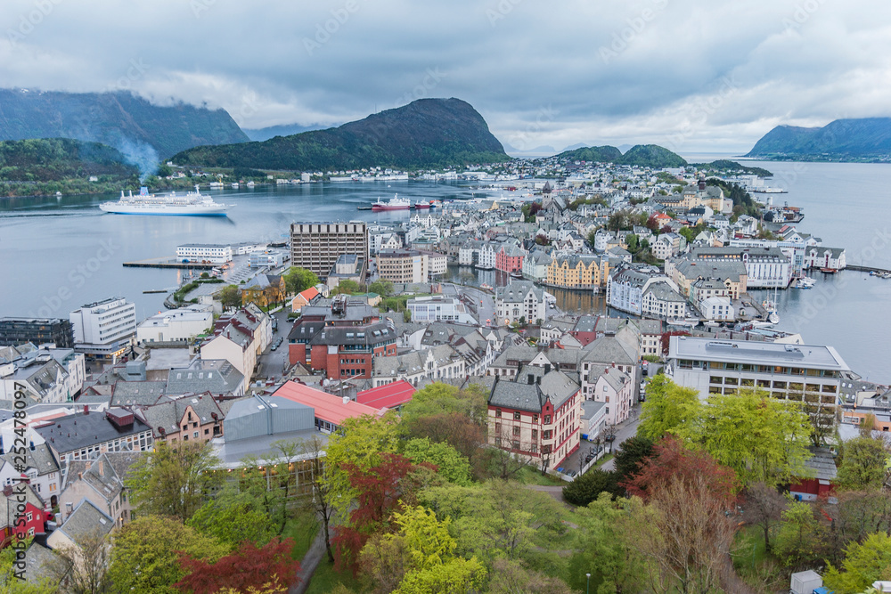 City of Alesund in middle Norway, Scandinavia,