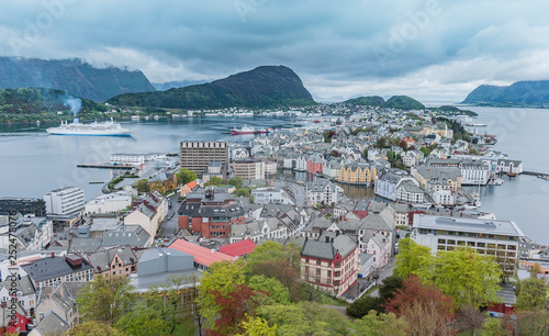 City of Alesund in middle N...