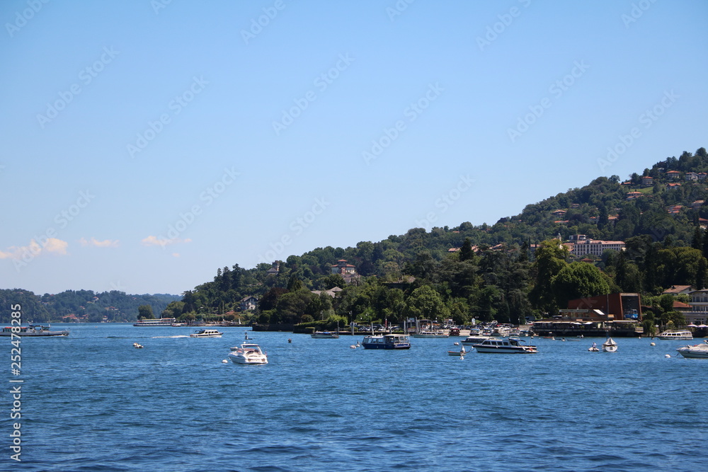Fototapeta premium Holidays in Stresa at Lake Maggiore, Piedmont Italy
