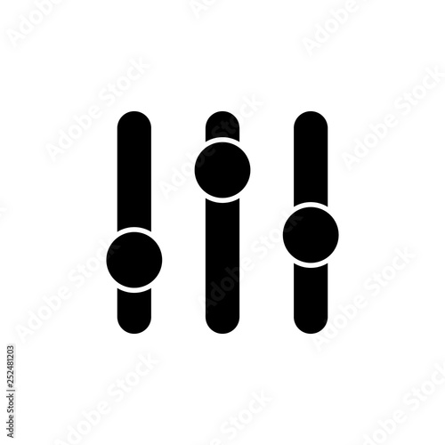 controls settings icon. Signs and symbols can be used for web, logo, mobile app, UI, UX
