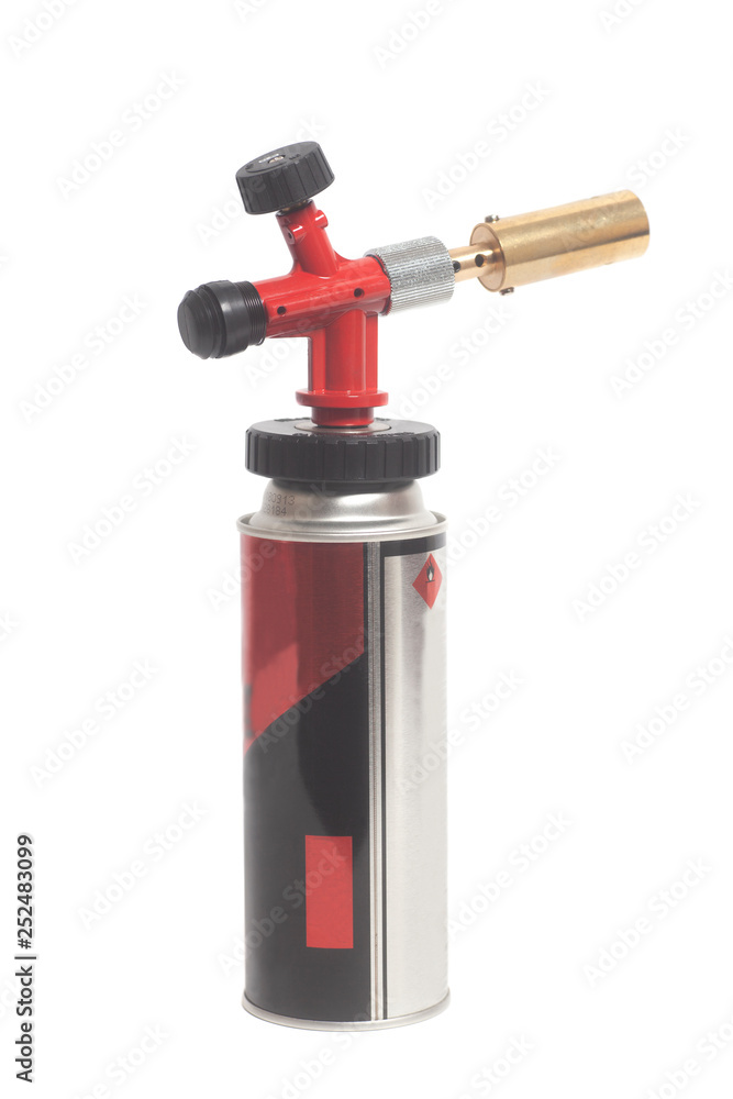 Manual gas burner isolated on white background Manual gas burner isolated on white background