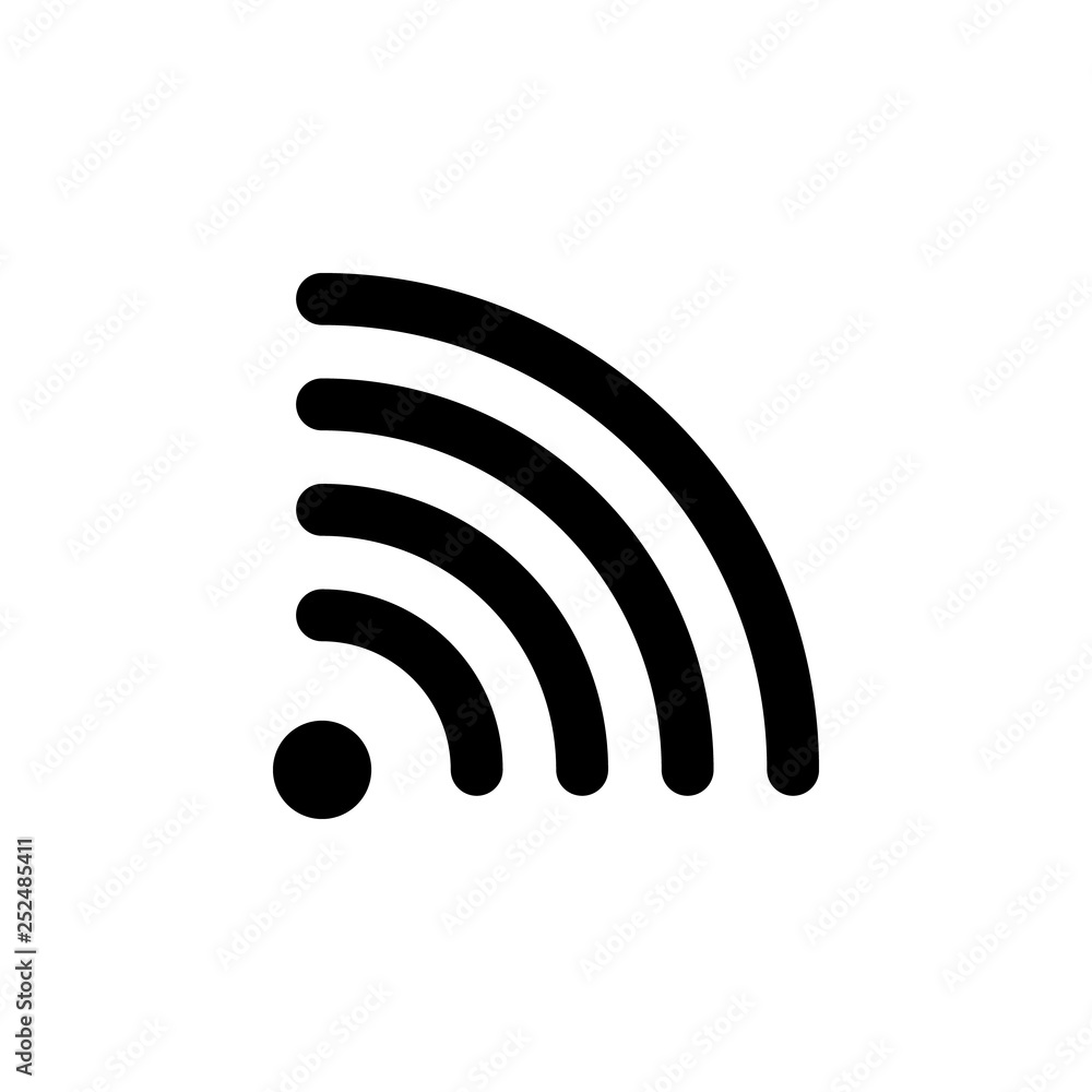 rss, wi fi icon. Signs and symbols can be used for web, logo, mobile app, UI, UX rss, wi fi icon. Signs and symbols can be used for web, logo, mobile app, UI, UX