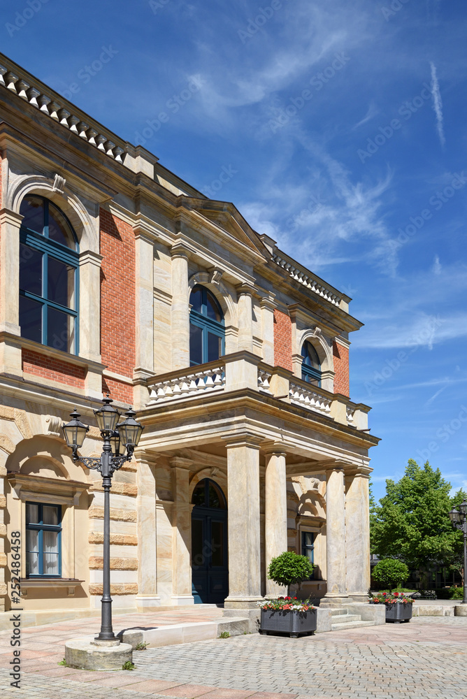 Obraz premium opera house of Richard Wagner in Bayreuth,Germany, named Festspielhaus, shot from a public place