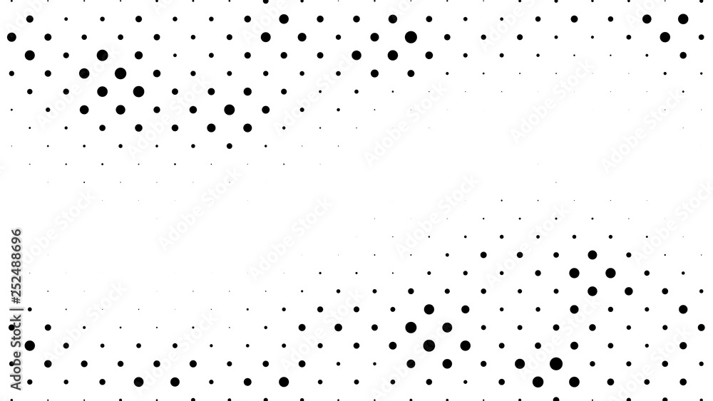 Halftone gradient pattern. Abstract halftone dots background. Monochrome dots pattern. Pop Art, Comic small dots. Wavy twisted strip. Banner with space. Design for presentation, report, flyer, card Halftone gradient pattern. Abstract halftone dots background. Monochrome dots pattern. Pop Art, Comic small dots. Wavy twisted strip. Banner with space. Design for presentation, report, flyer, card