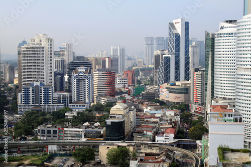 Kuala lumpur cityscape. Panoramic view of Kuala Lumpur city