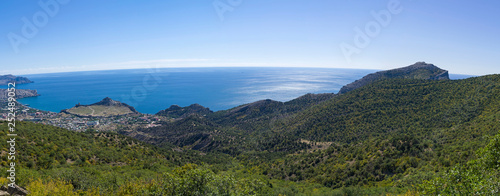 Panorama of the Black Sea coast of Crimea.