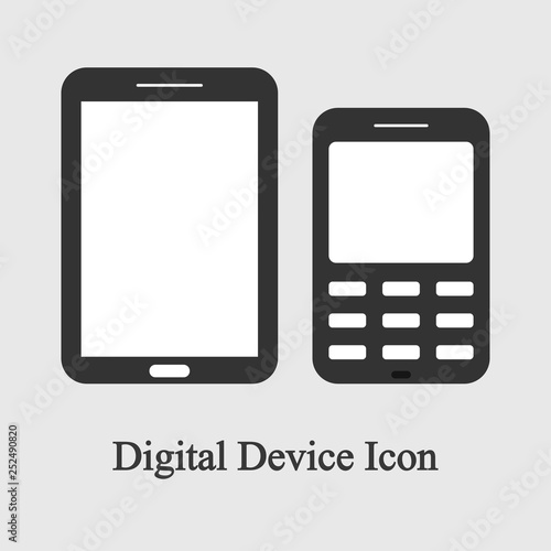 Mobile phone, cellphone with 4g lte sign isolated on background. Smartphone technology. Digital device icon. Vector flat design