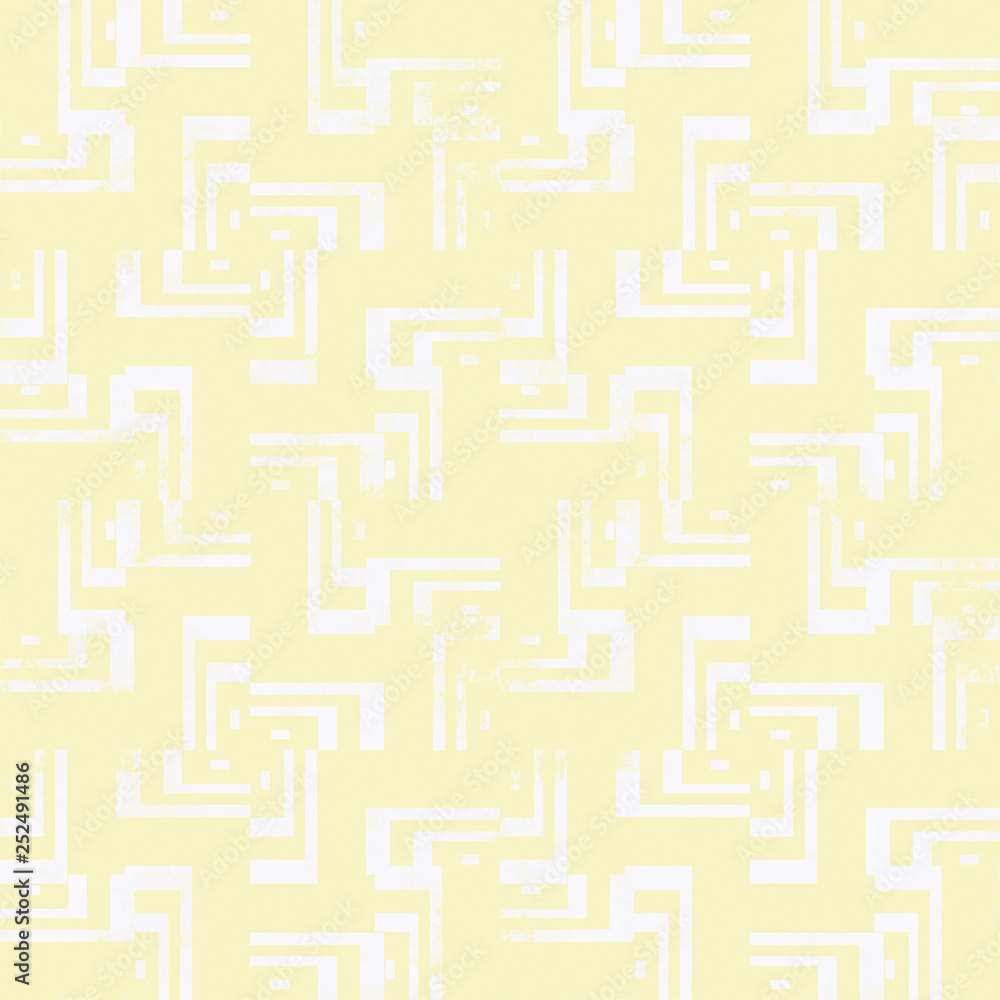 Seamless abstract pattern. Texture in yellow and white colors.