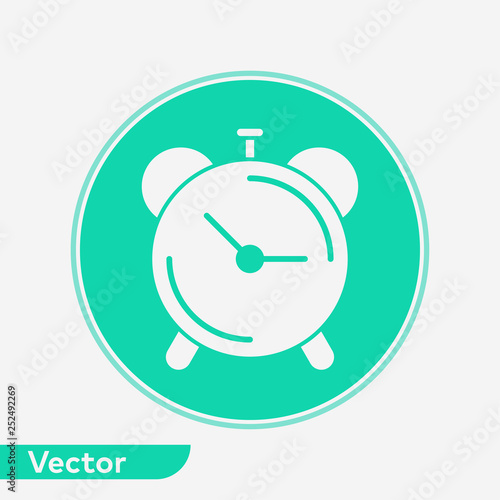 Alarm clock vector icon sign symbol