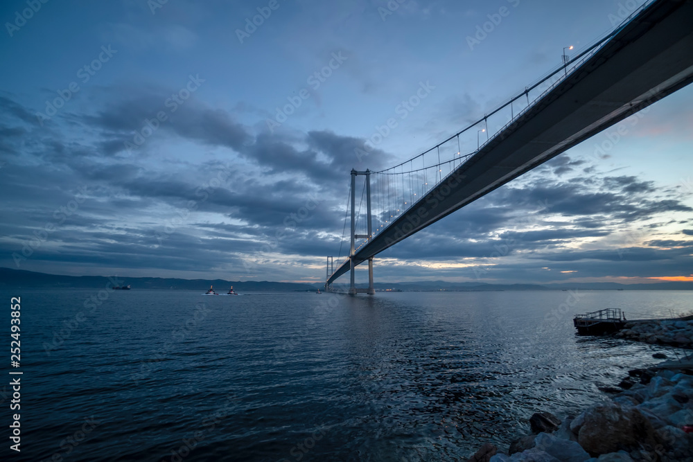 Osman Gazi Bridge (Izmit Bay Bridge). Izmit, Kocaeli, Turkey Osman Gazi Bridge (Izmit Bay Bridge). Izmit, Kocaeli, Turkey