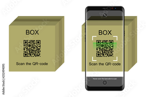 Scan the QR code on your mobile phone. Sample barcode Icon isolated on white background