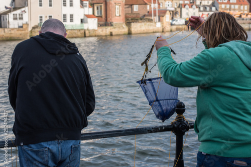 Obraz na płótnie Crabbing basket, Whitby, England w salonie