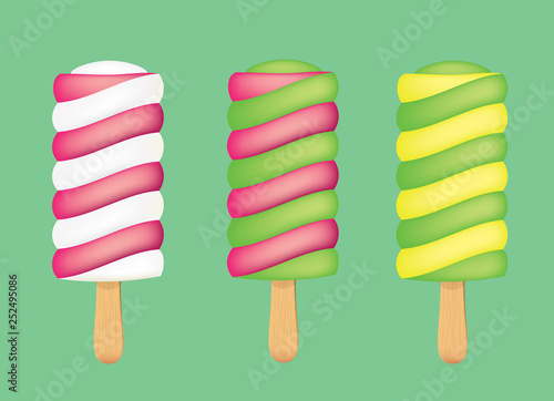 Popsicle ice cream. vector illustration