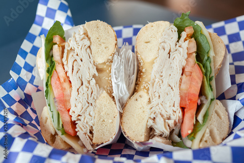 Turket bagel sandwich