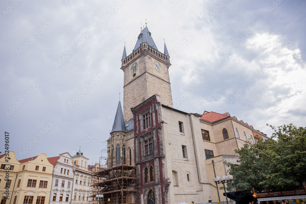 old city street of prague in czech republic