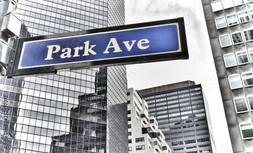 NYC street signs. Park Avenue. photo