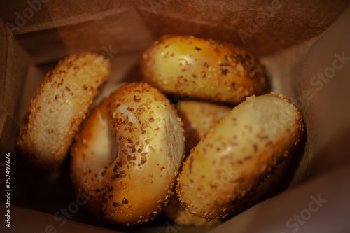 onion bagels in bag