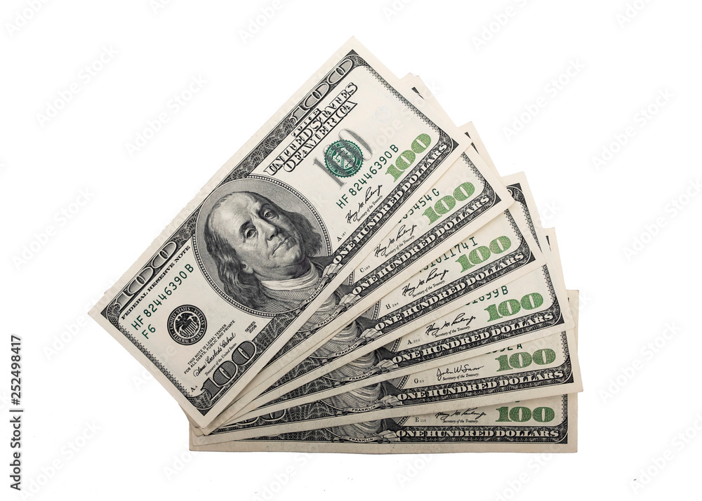 Dollars, US dollars isolated on white background Dollars, US dollars isolated on white background