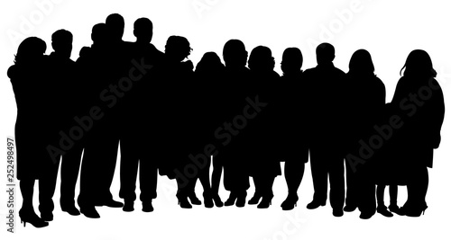 business persons together, silhouette vector © turkishblue