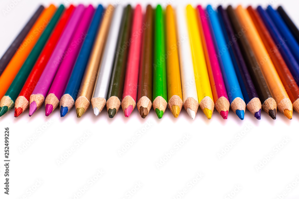 Color pencils isolated on white background. Color pencils isolated on white background.