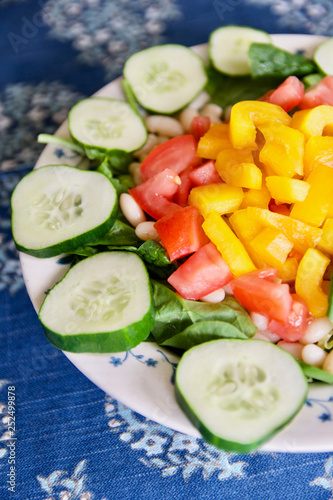 vegan salad with vegetables