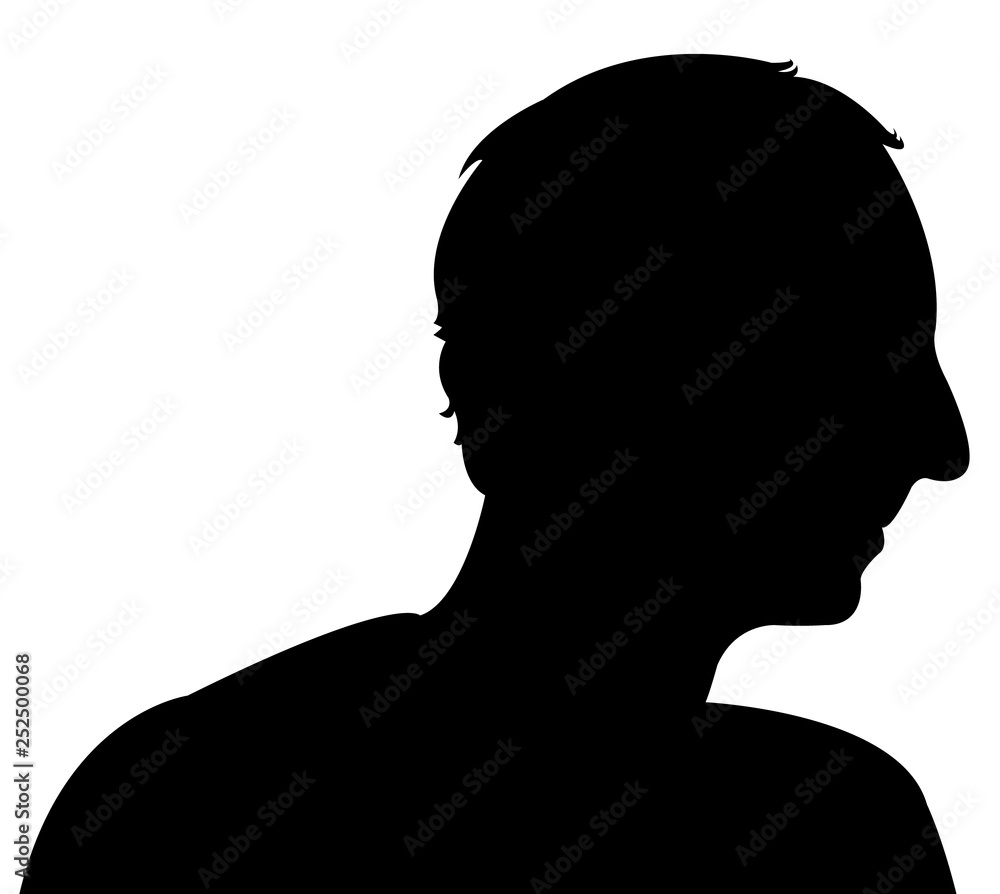 a man head silhouette vector