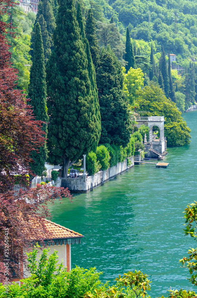 view on Lake Como in Varenna, Italy
