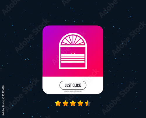 Louvers plisse sign icon. Window blinds or jalousie symbol. Web or internet icon design. Rating stars. Just click button. Vector