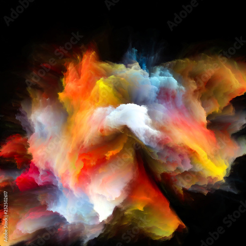 Virtual Colorful Paint Splash Explosion