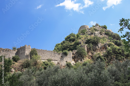 Ruins of the fortress of the ancient city of Mystra