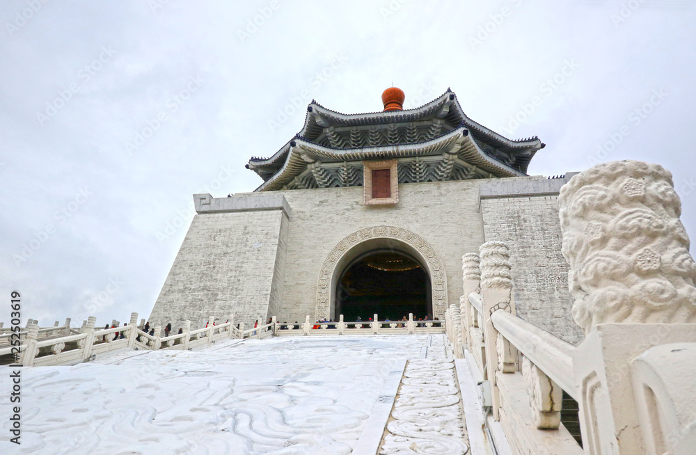 National Chiang Kai-shek Memorial Hall is a national monument, tourist attraction erected in memory of General Chiang Kai-shek, former President of the Republic of China. Taipei, Taiwan. National Chiang Kai-shek Memorial Hall is a national monument, tourist attraction erected in memory of General Chiang Kai-shek, former President of the Republic of China. Taipei, Taiwan.