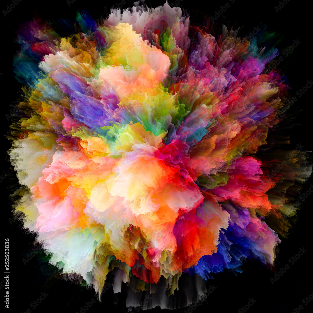 Perspectives of Colorful Paint Splash Explosion