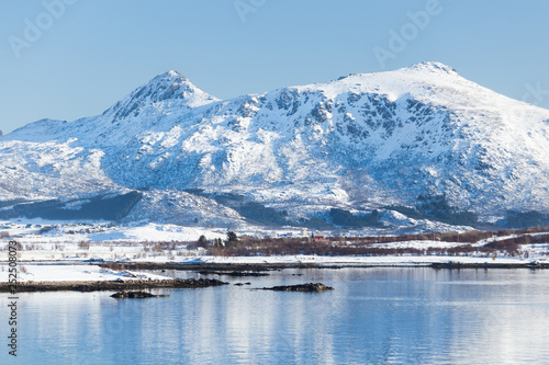 Beautiful Lofoten islands at a sunny winter day © Alexander Erdbeer