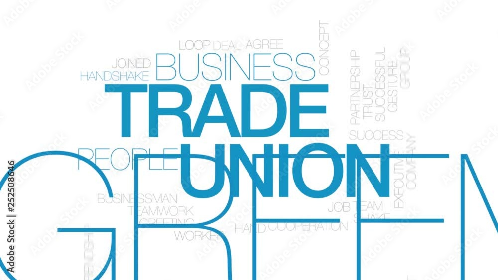 Trade union animated word cloud. Kinetic typography. Trade union animated word cloud. Kinetic typography.