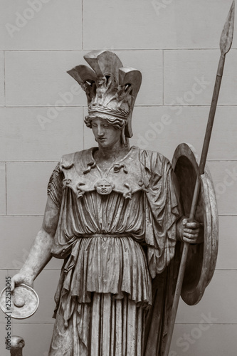 The statue of the ancient Greek goddess of wisdom, Athena