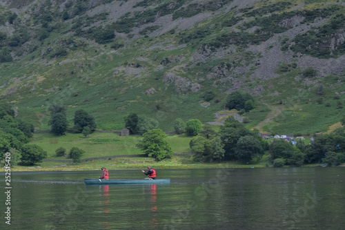 Canoe on a lake 