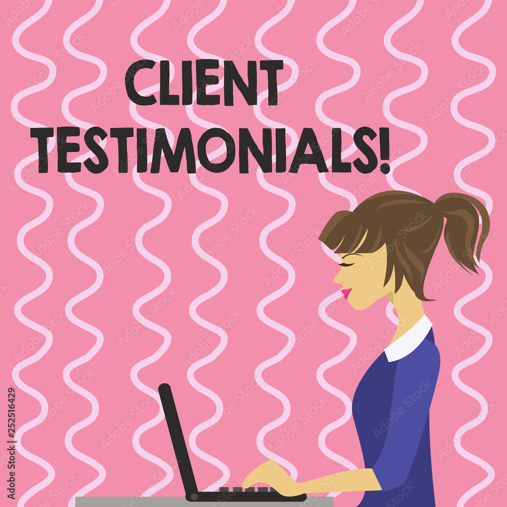 Text sign showing Client Testimonials. Conceptual photo Customer Personal Experiences Reviews Opinions Feedback Text sign showing Client Testimonials. Conceptual photo Customer Personal Experiences Reviews Opinions Feedback