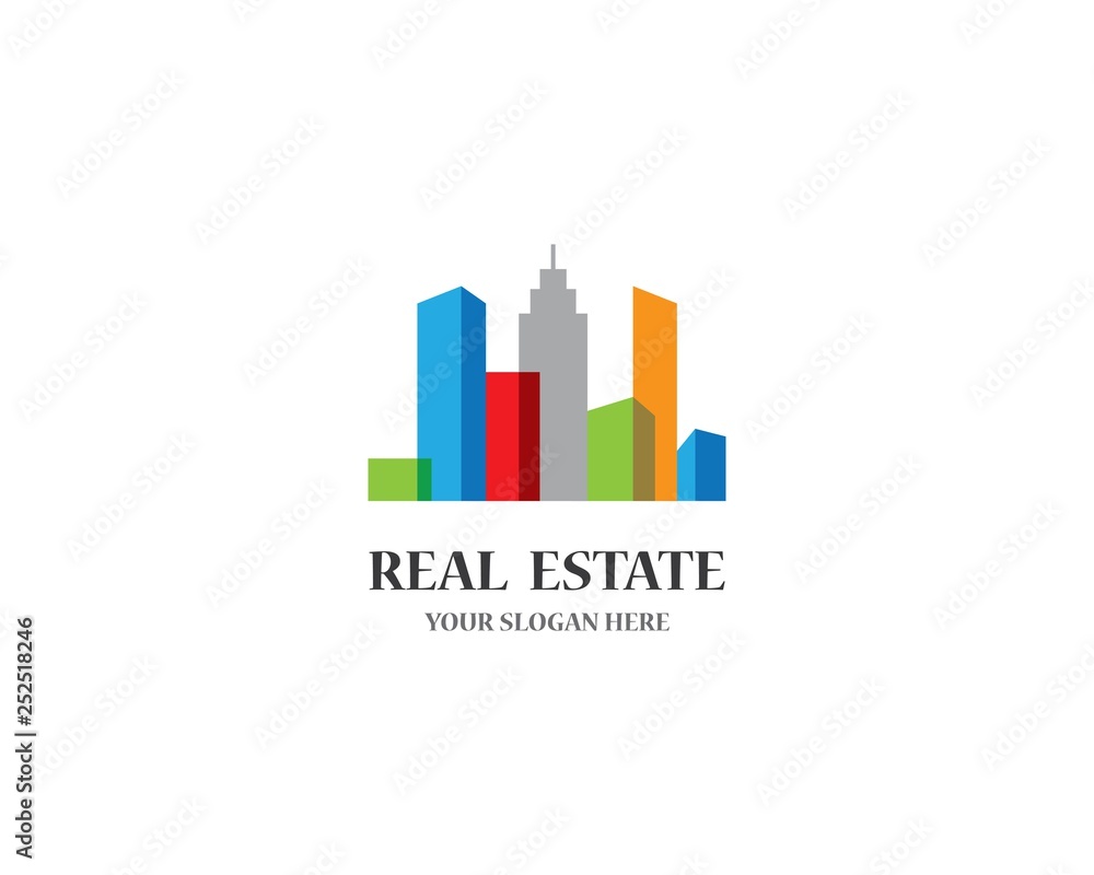 Real estate logo icon illustration Real estate logo icon illustration