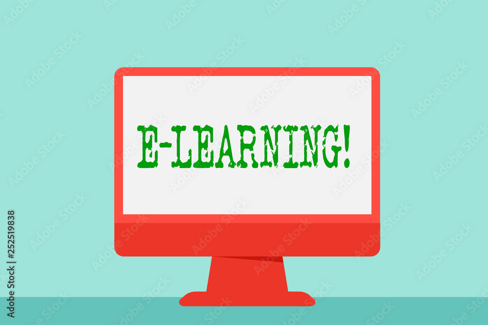 Writing note showing E Learning. Business photo showcasing Introduction of an electronic education in modern schools Writing note showing E Learning. Business photo showcasing Introduction of an electronic education in modern schools