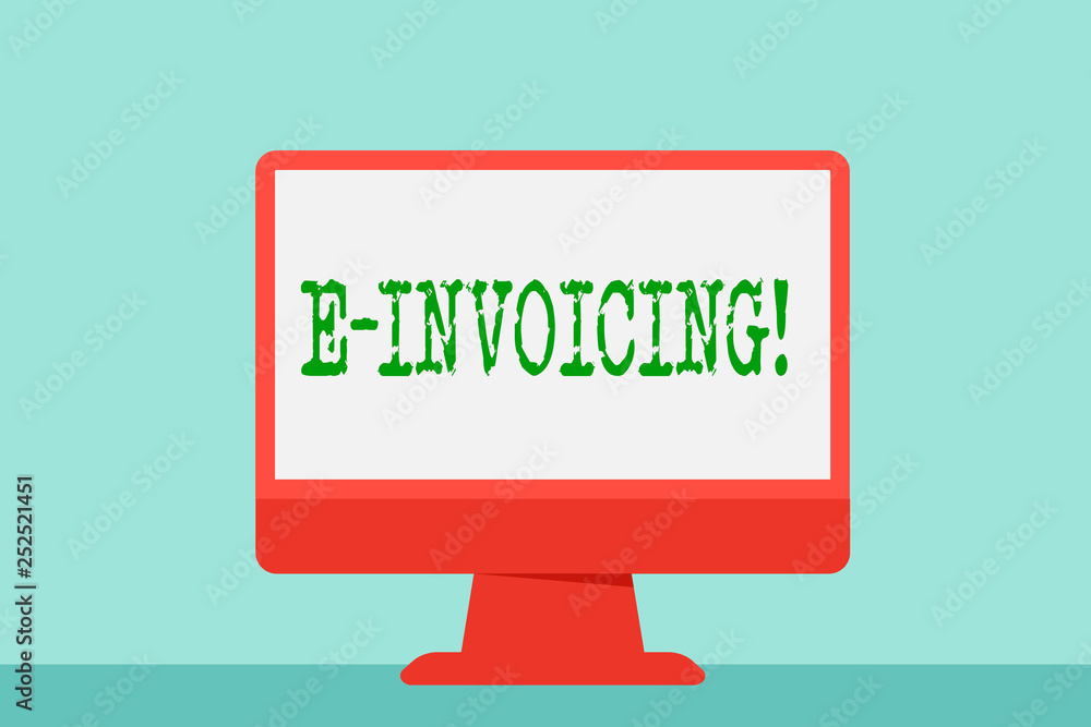 Writing note showing E Invoicing. Business photo showcasing Company encourages use of digital billing Writing note showing E Invoicing. Business photo showcasing Company encourages use of digital billing