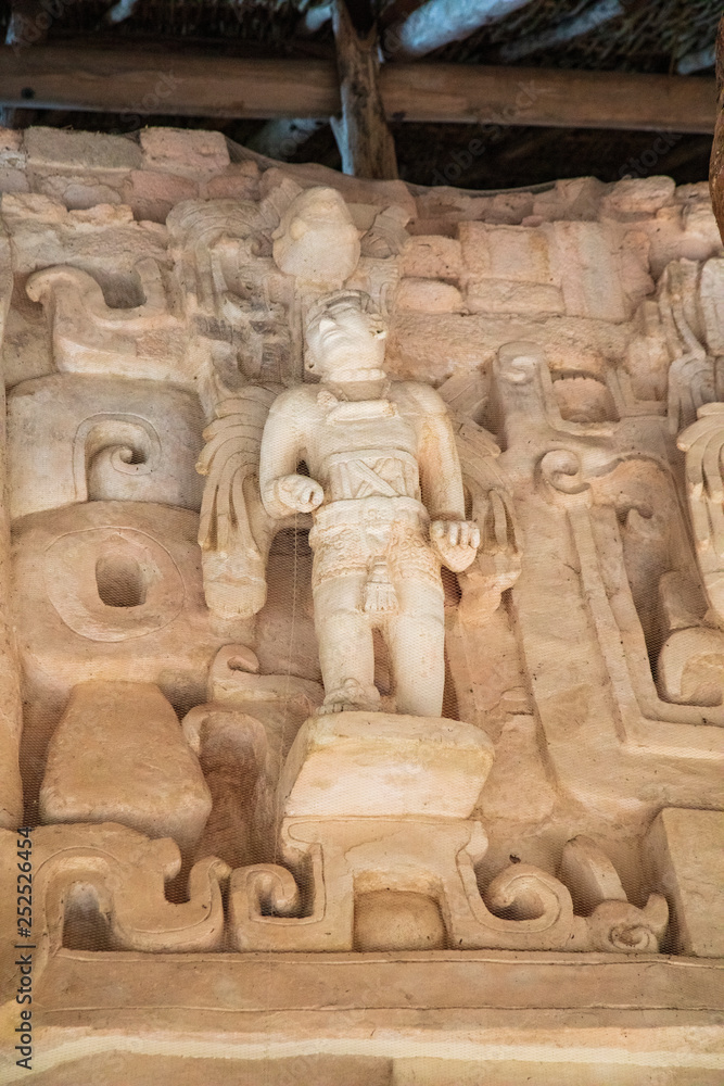 The restoration of the Mayan site of Ek' Balam features El Torro temple that visitors can still climb up for an intimate view of the outstanding statues and carving at the entrance of the kings tomb The restoration of the Mayan site of Ek' Balam features El Torro temple that visitors can still climb up for an intimate view of the outstanding statues and carving at the entrance of the kings tomb