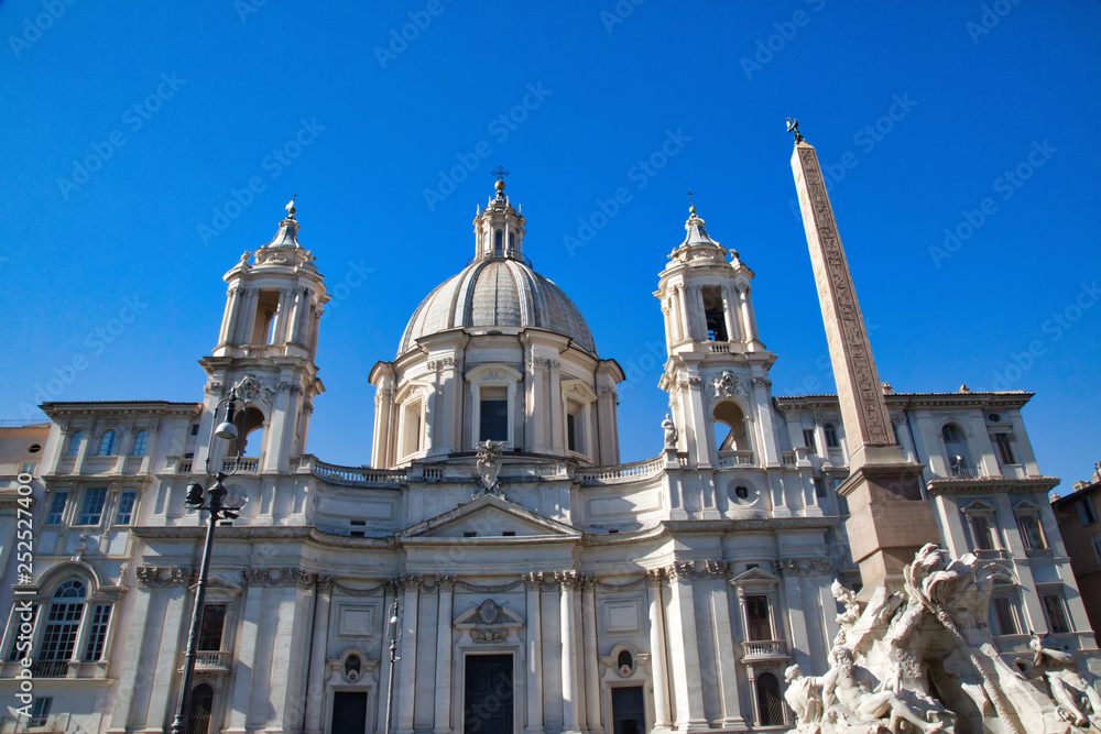 Rome, Italy-20 October, 2017: Landmark Piazza Navona Square in Rome