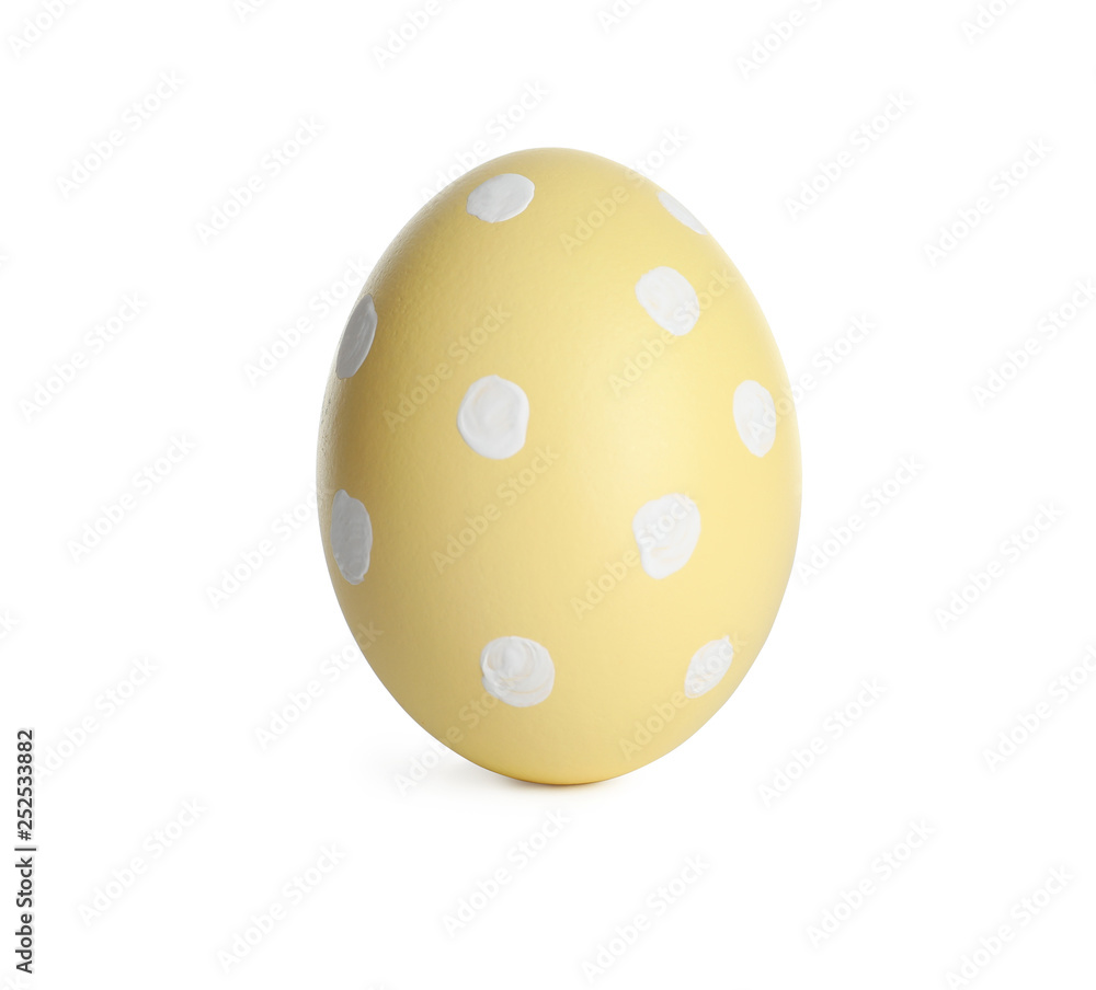 Beautiful painted Easter egg on white background Beautiful painted Easter egg on white background