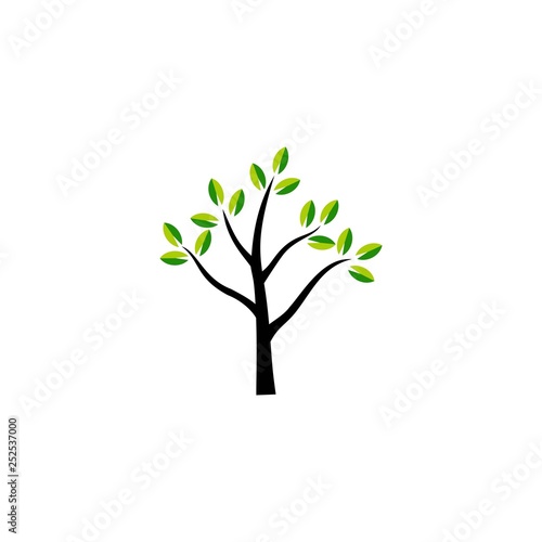 green tree eco vector illustration