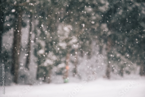 snow falling background