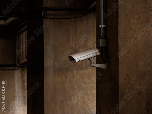CCTV in the dark building scence